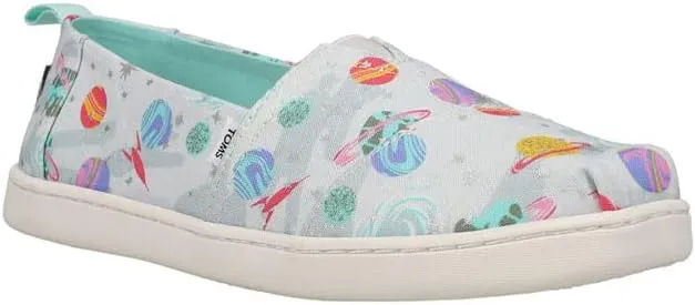 TOMS Kids Boys Alpargata Galaxy Print Slip On Casual Shoes - Blue