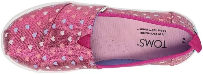 TOMS Kids Girls Alpargata Corduroy Slip On Flats Casual - Pink