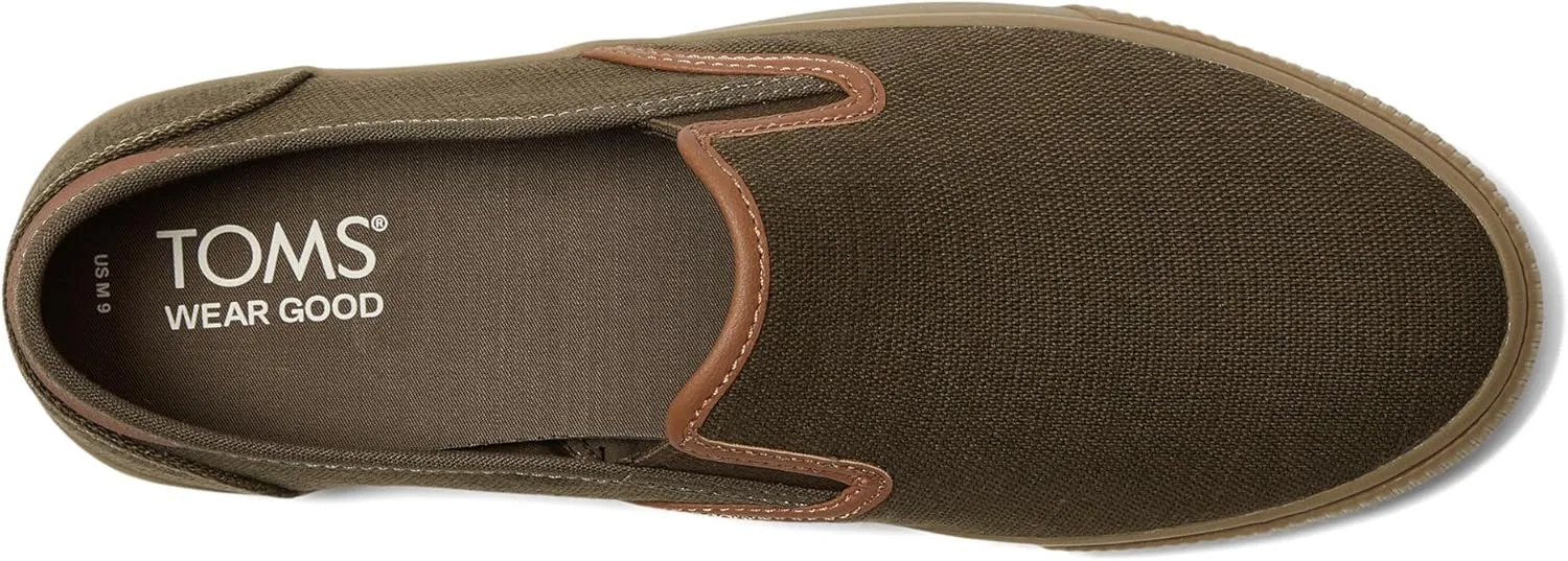 TOMS Mens Baja Slip On Sneakers Shoes Casual - Black