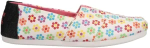 TOMS Womens Alpargata Floral Slip On Flats Casual - Multi, Off White - Size 7 B