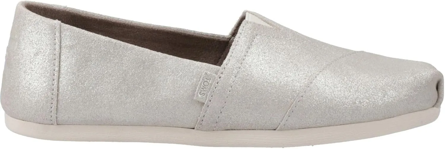 TOMS Womens Alpargata Graphic Slip On Flats Casual - Grey