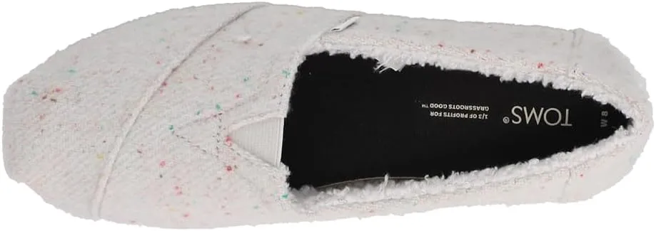 TOMS Womens Alpargata Repreve Slip On Flats Casual - Black