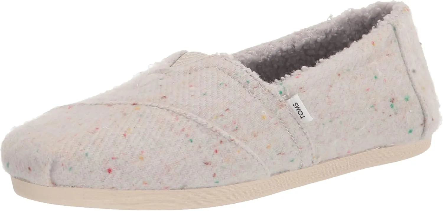 TOMS Womens Alpargata Repreve Slip On Flats Casual - Black