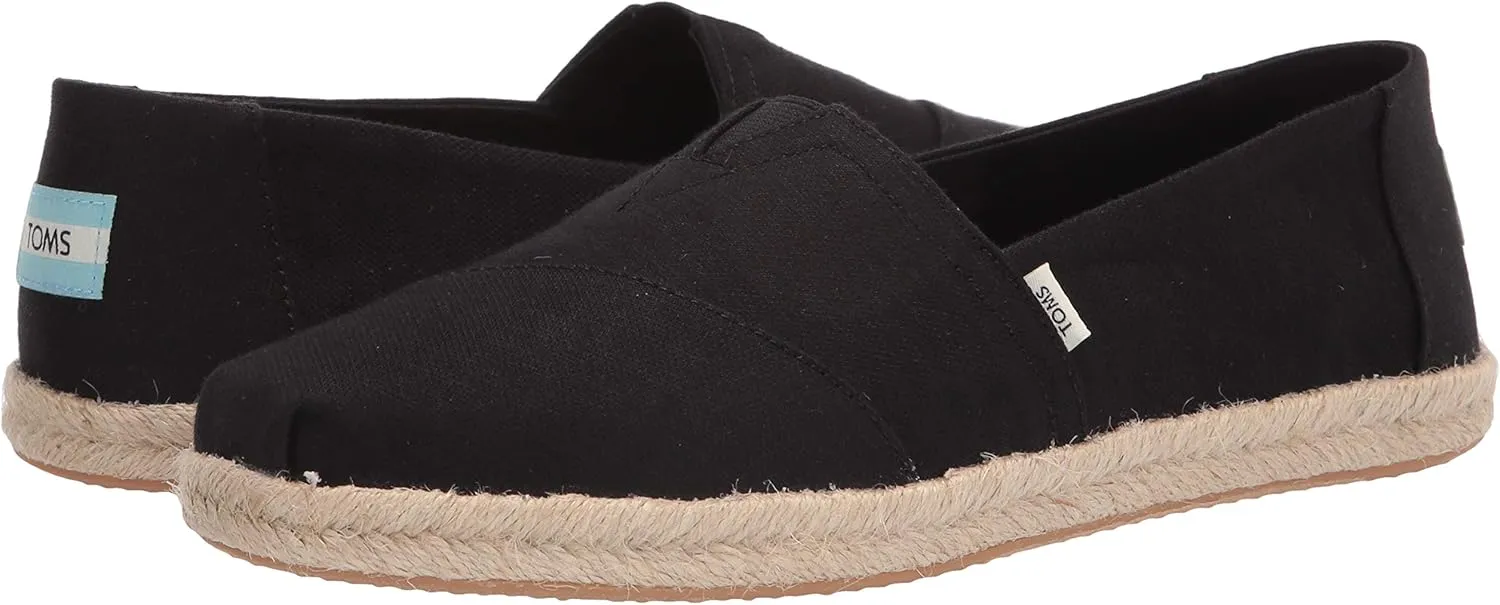 TOMS Womens Alpargata Rope Slip On Flats Casual - Grey