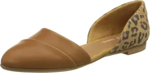 TOMS Womens Jutti Dorsay Leopard Slip On Flats Casual - Brown