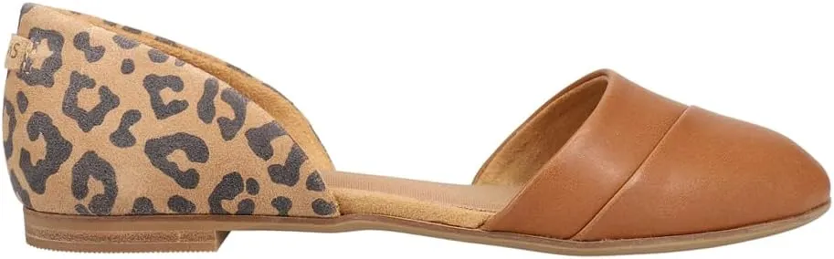 TOMS Womens Jutti Dorsay Leopard Slip On Flats Casual - Brown