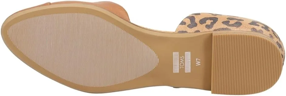 TOMS Womens Jutti Dorsay Leopard Slip On Flats Casual - Brown