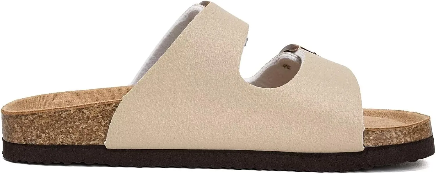 Torotto Kids Sandals Boys Girls Slide Summer Non-slip Cork Glitter Toddler Slippers with Adjustable Straps for Indoor & Outdoor