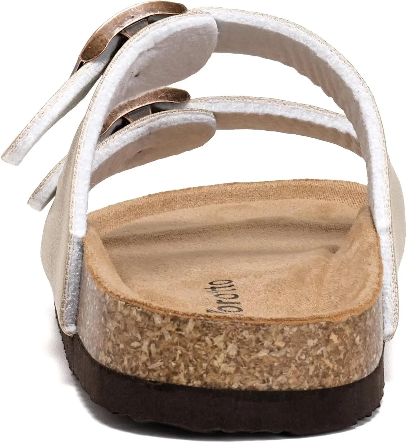 Torotto Kids Sandals Boys Girls Slide Summer Non-slip Cork Glitter Toddler Slippers with Adjustable Straps for Indoor & Outdoor