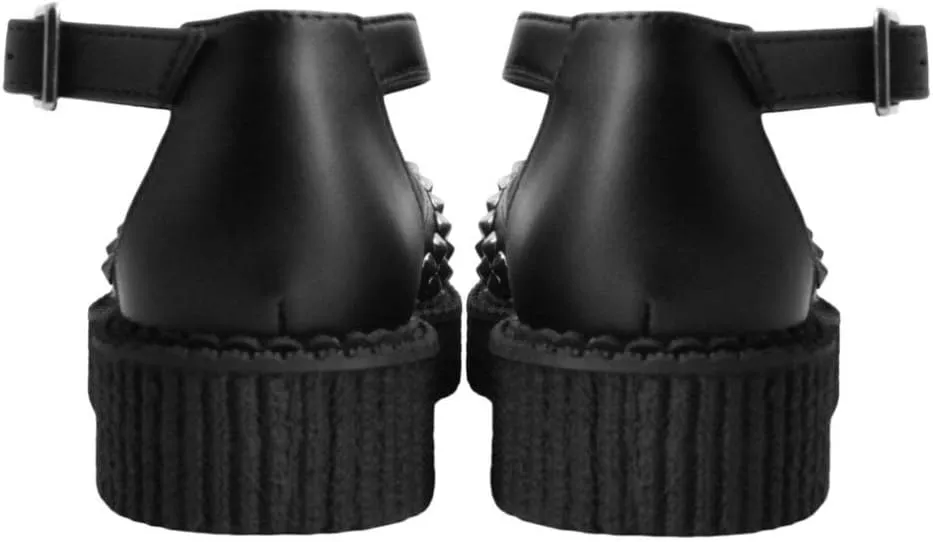 T.U.K. Shoes A9575L Womens Sandals, Black TUKskin™ Pointed Studded Sandal