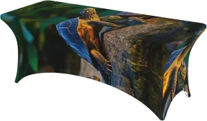 Twilight Turtles Print Table Cloth for 6FT Table, Washable Fitted Table Covers for Rectangular, Wedding, Outdoor