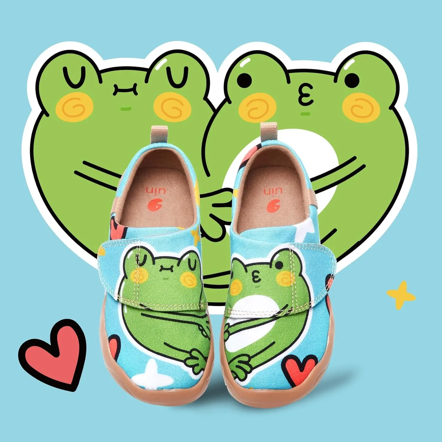 UIN Kid's Casual Slip-on Canvas Loafers Boys Girls Shoes Fashion Sneakers Funny Painted Travel Shoes