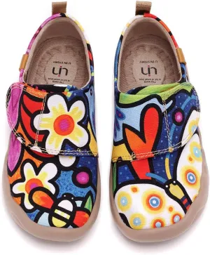 UIN Kid's Casual Slip-on Canvas Loafers Boys Girls Shoes Fashion Sneakers Funny Painted Travel Shoes