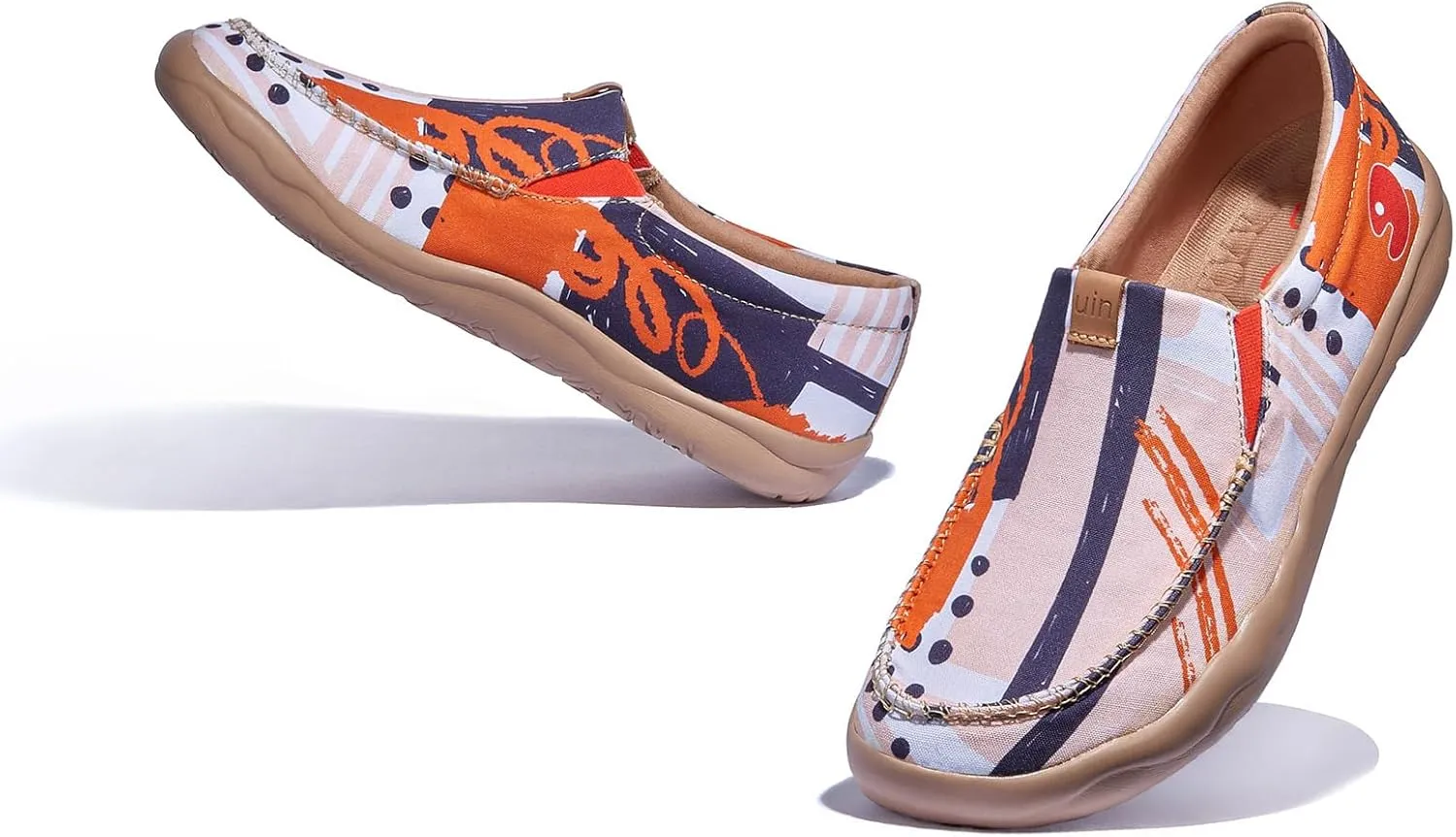 UIN Women's Art Travel Shoes Slip On Casual Loafers Lightweight Comfort Fashion Sneaker Nerja