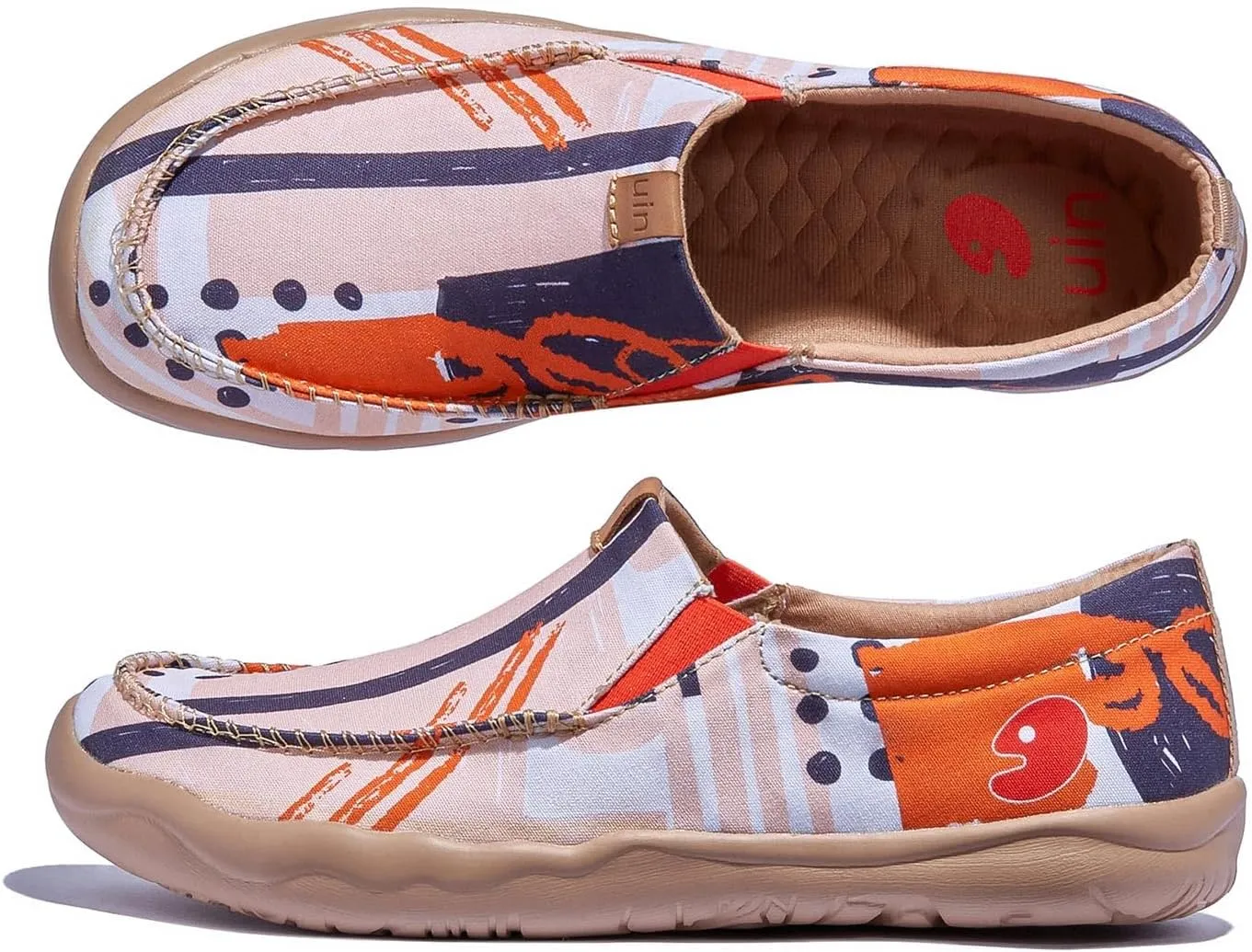 UIN Women's Art Travel Shoes Slip On Casual Loafers Lightweight Comfort Fashion Sneaker Nerja