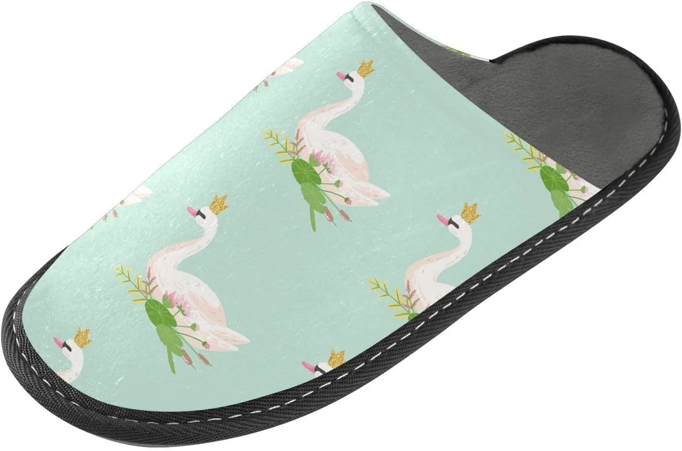 Unisex Fuzzy Foam Slippers Non-Skid Slip-on Soft Warm Sole Fleece Shoes 4-11
