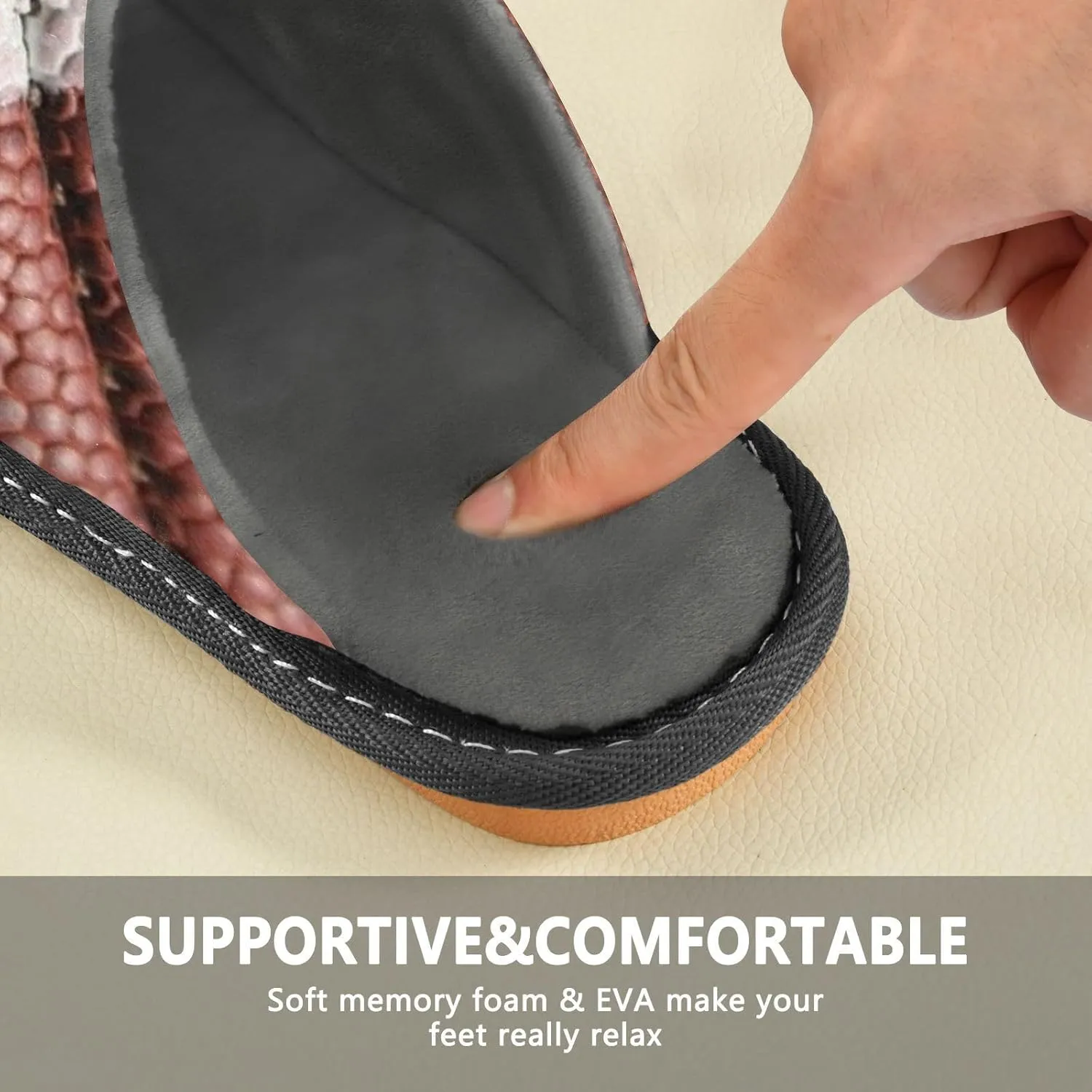 Unisex Fuzzy Foam Slippers Non-Skid Slip-on Soft Warm Sole Fleece Shoes 4-11