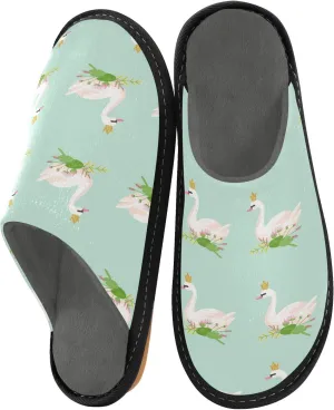 Unisex Fuzzy Foam Slippers Non-Skid Slip-on Soft Warm Sole Fleece Shoes 4-11