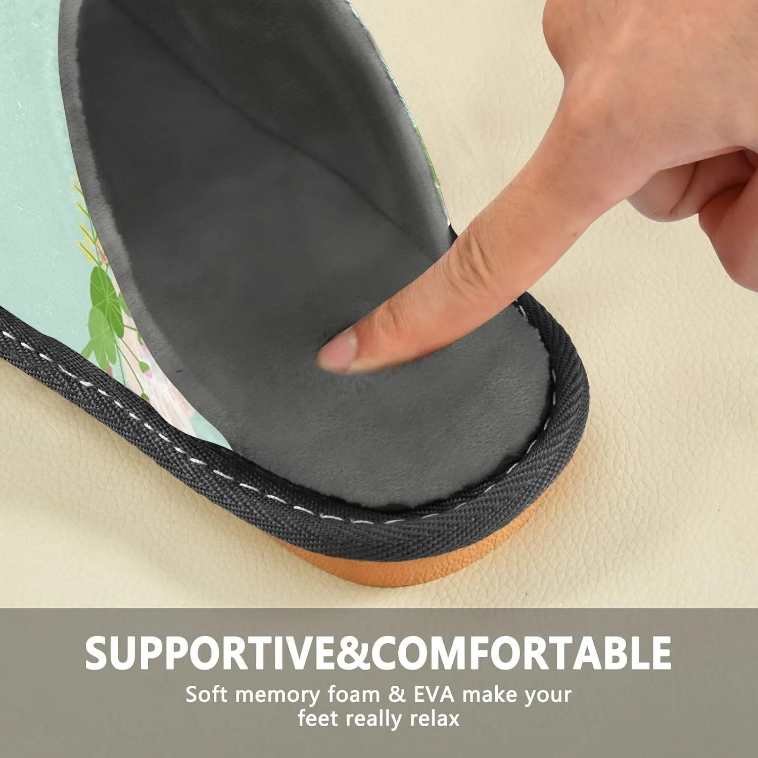 Unisex Fuzzy Foam Slippers Non-Skid Slip-on Soft Warm Sole Fleece Shoes 4-11