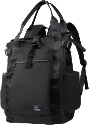 Unisex Laptop Tote Backpack Convertible Lightweight Durable Stylish Everyday Shoulder Tote bag Backpack with Water Bottle Pocket Work Travel, Black