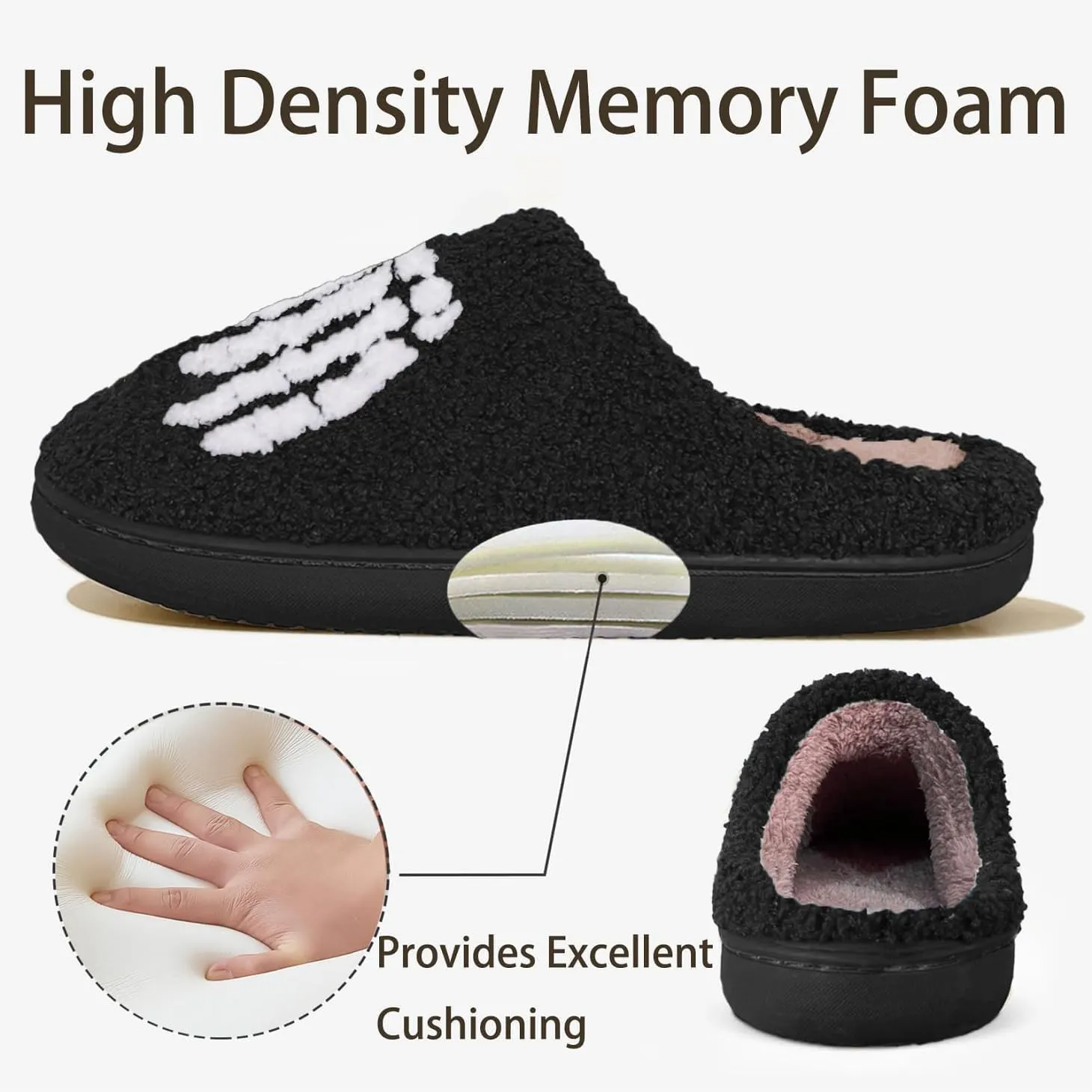 Unisex Leopard Print Happy Face Slippers - Retro Memory Foam Soft Plush Non-Slip Home Shoes