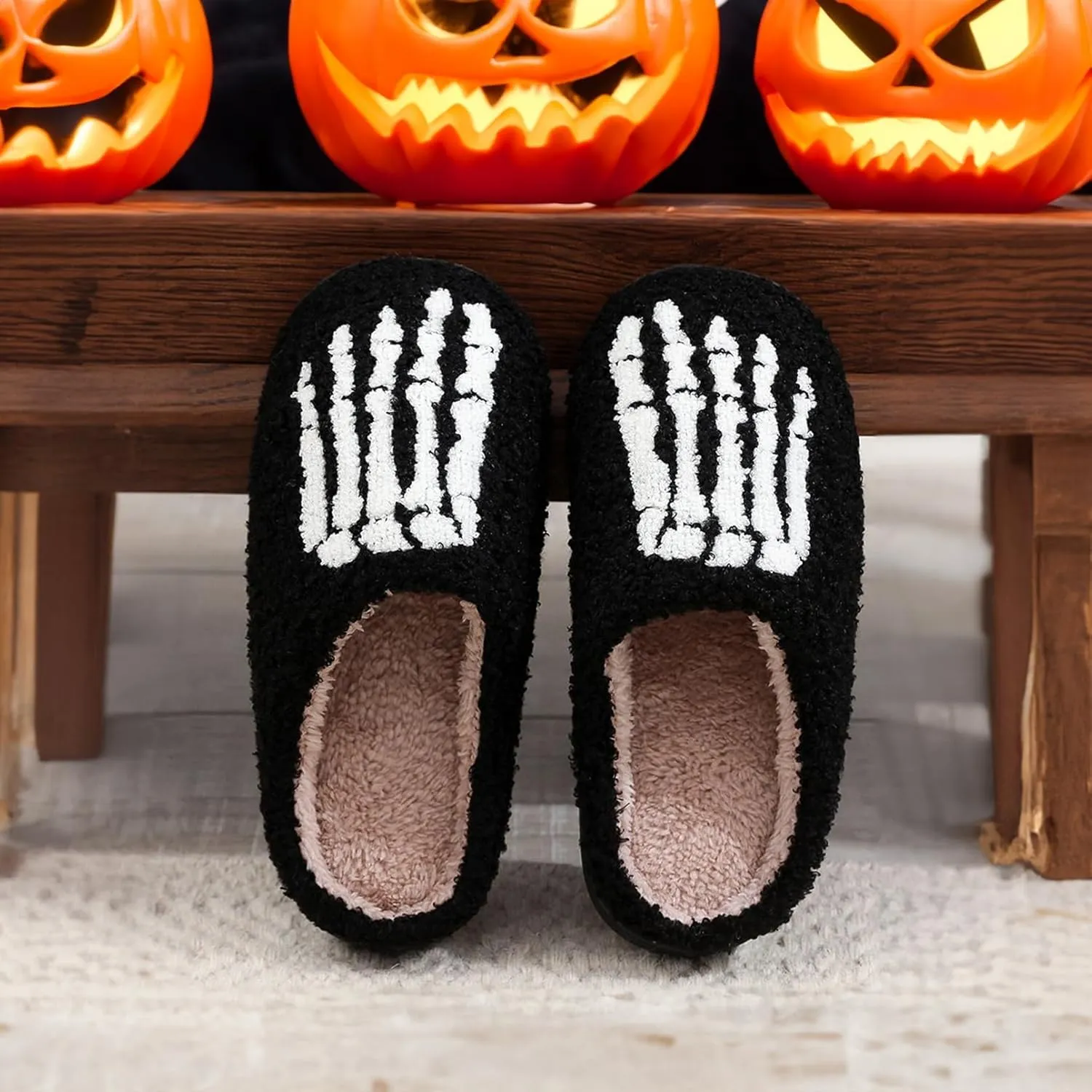 Unisex Leopard Print Happy Face Slippers - Retro Memory Foam Soft Plush Non-Slip Home Shoes