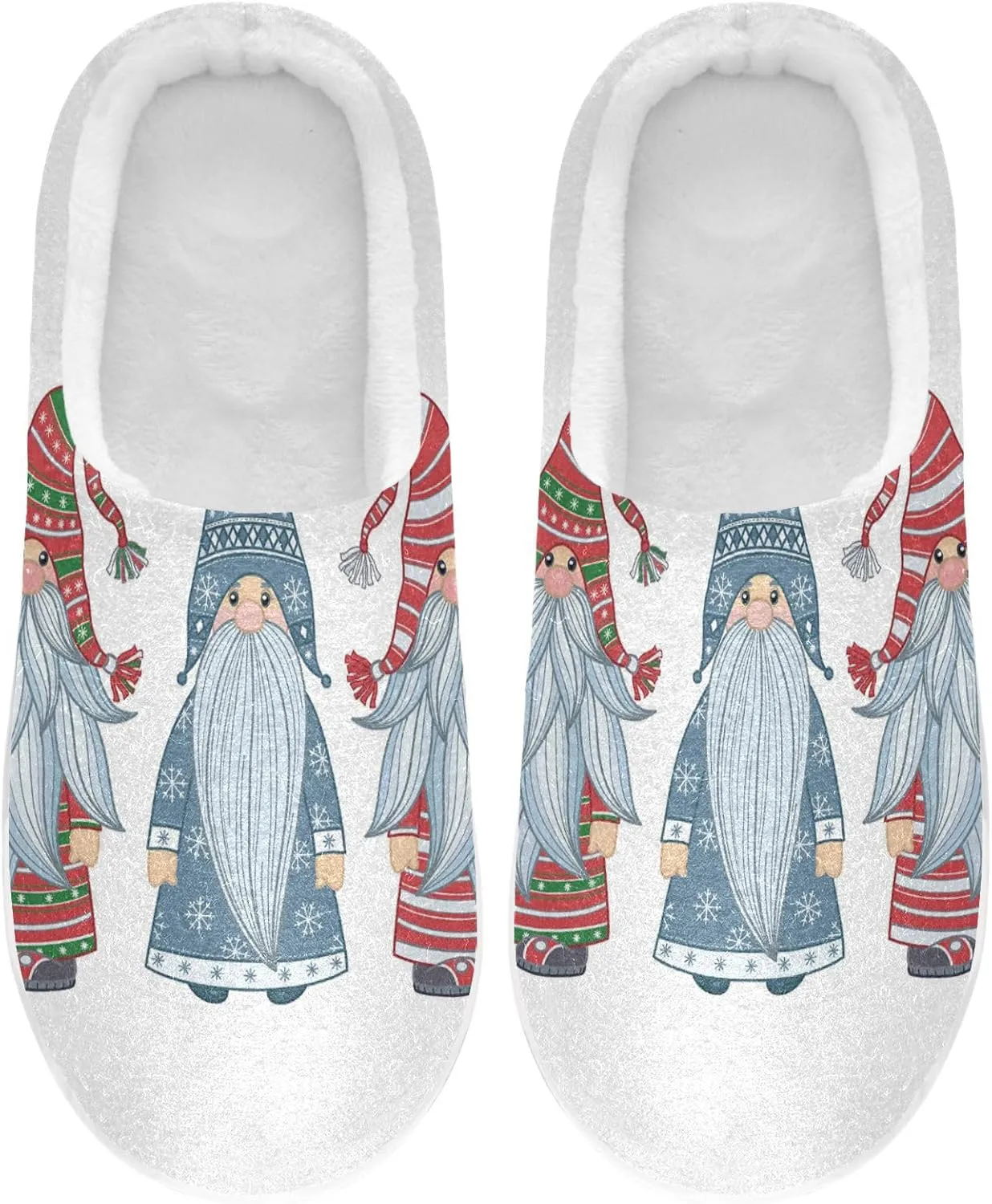 Unisex Memory Foam Slippers Non-Skid Slip-on Soft Warm Sole Fleece Shoes 6-17