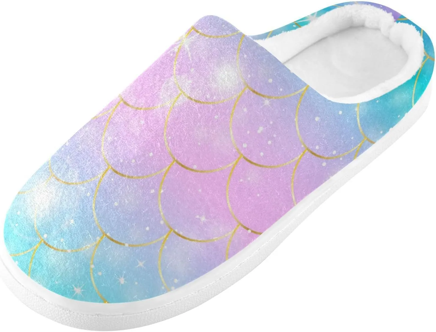 Unisex Memory Foam Slippers Non-Skid Slip-on Soft Warm Sole Fleece Shoes 6-17