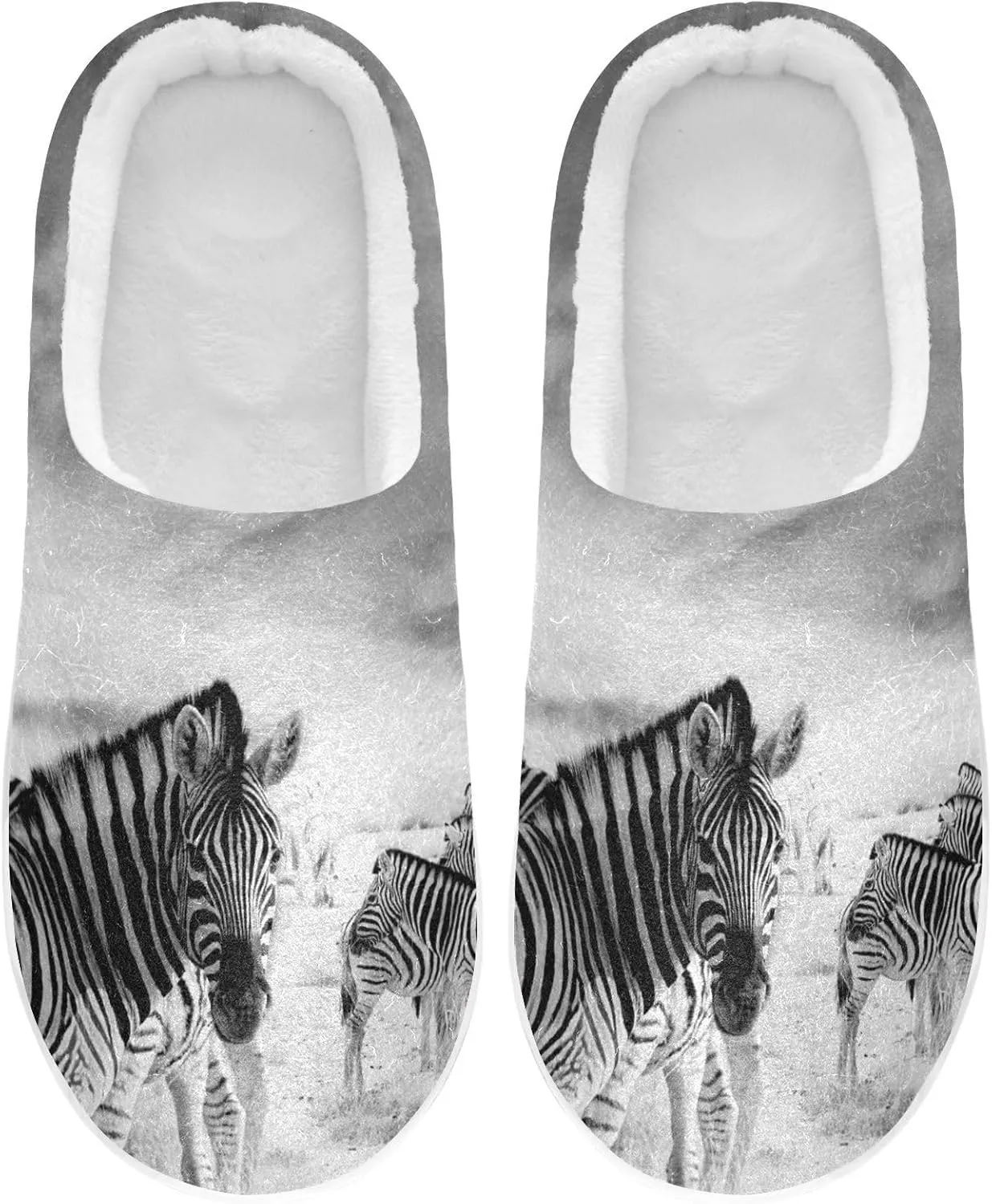 Unisex Memory Foam Slippers Non-Skid Slip-on Soft Warm Sole Fleece Shoes 6-17