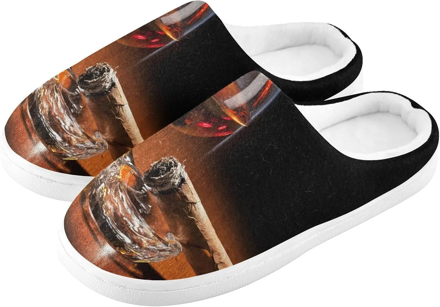 Unisex Memory Foam Slippers Non-Skid Slip-on Soft Warm Sole Fleece Shoes 6-17