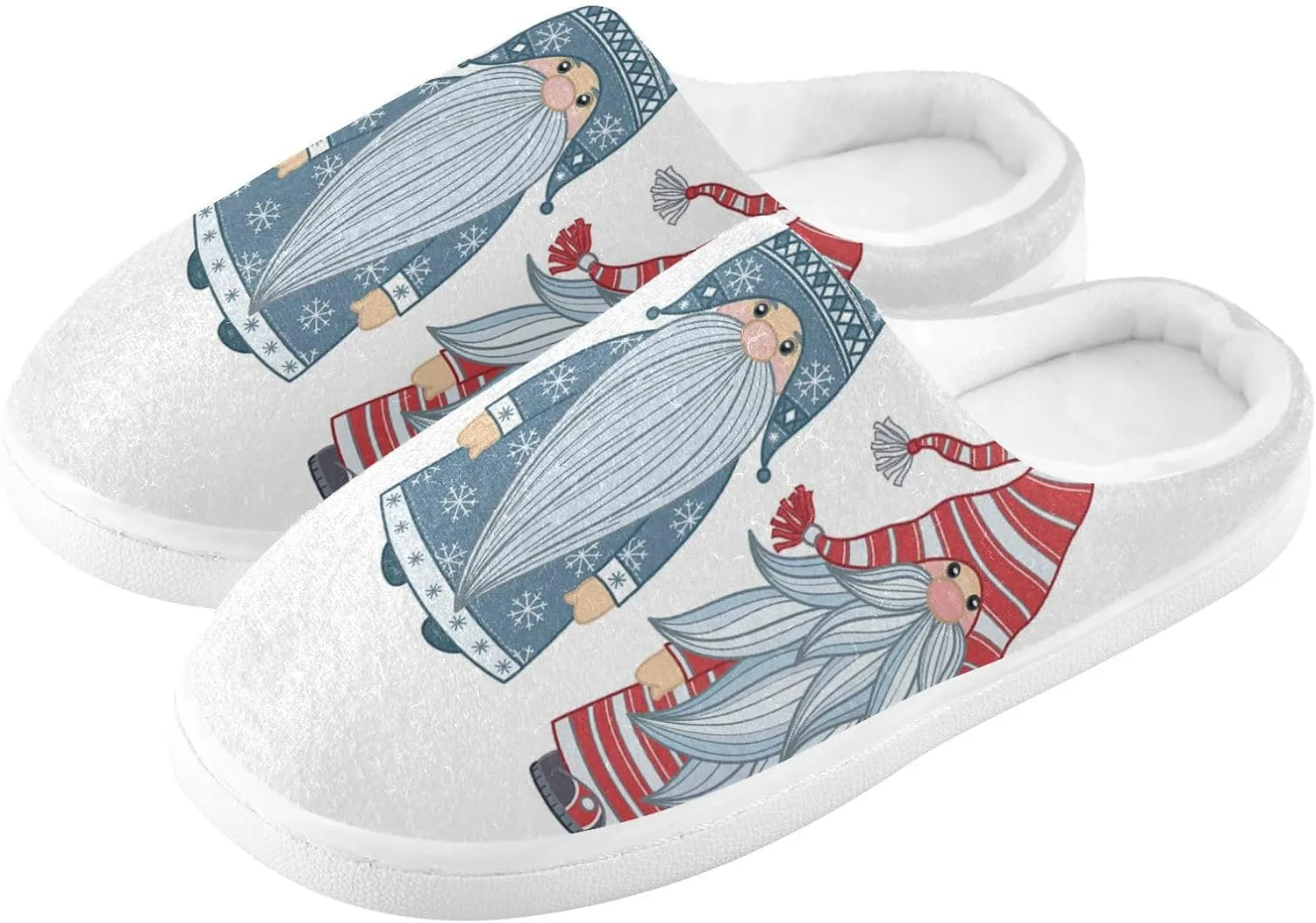 Unisex Memory Foam Slippers Non-Skid Slip-on Soft Warm Sole Fleece Shoes 6-17