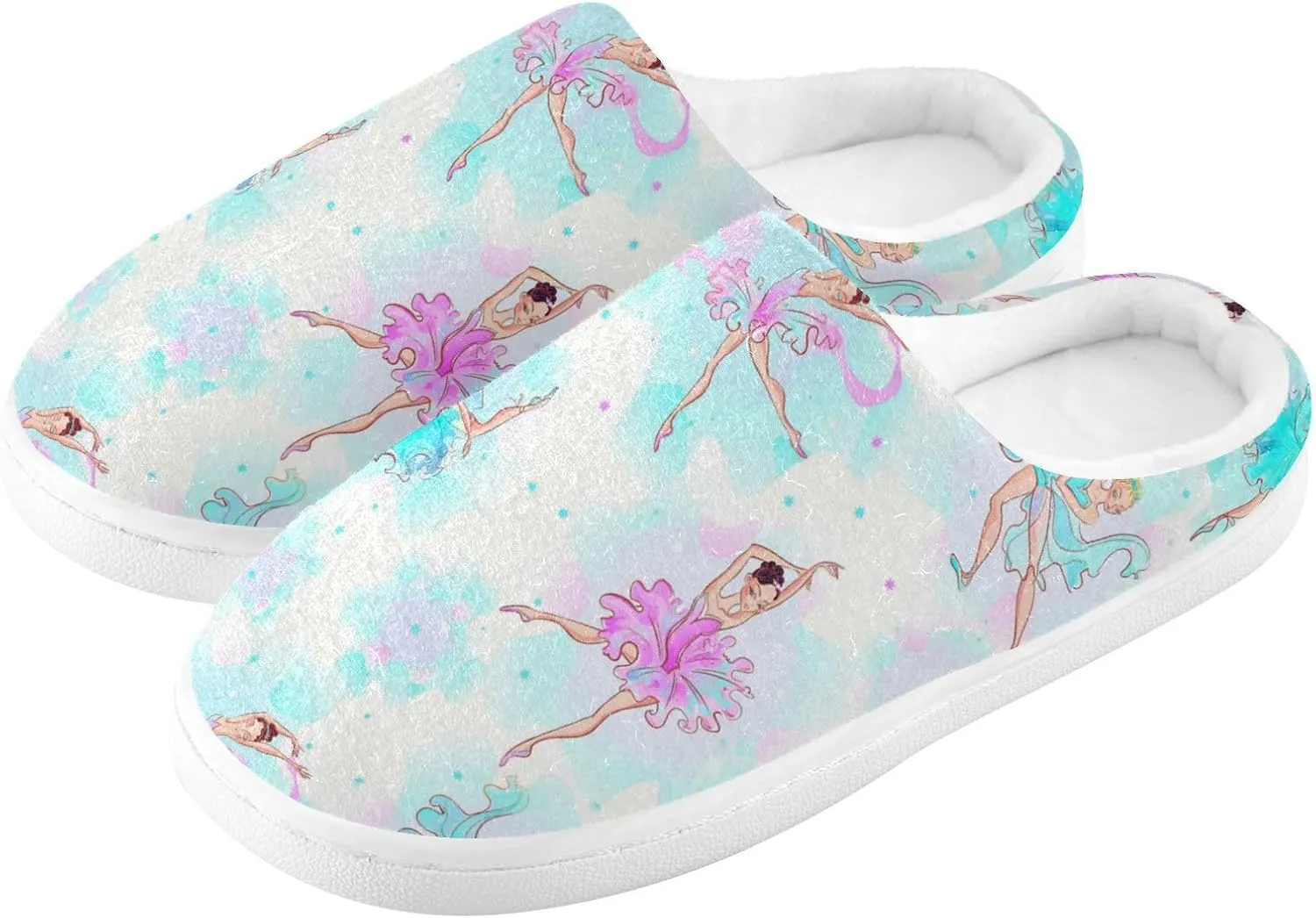 Unisex Memory Foam Slippers Non-Skid Slip-on Soft Warm Sole Fleece Shoes 6-17