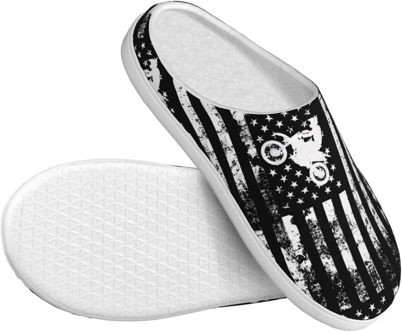 Unisex Slippers Winter Warm Non-Slip Fluffy Slippers Slip-On Plush Slippers House Slippers For Women Men Shoes Gifts