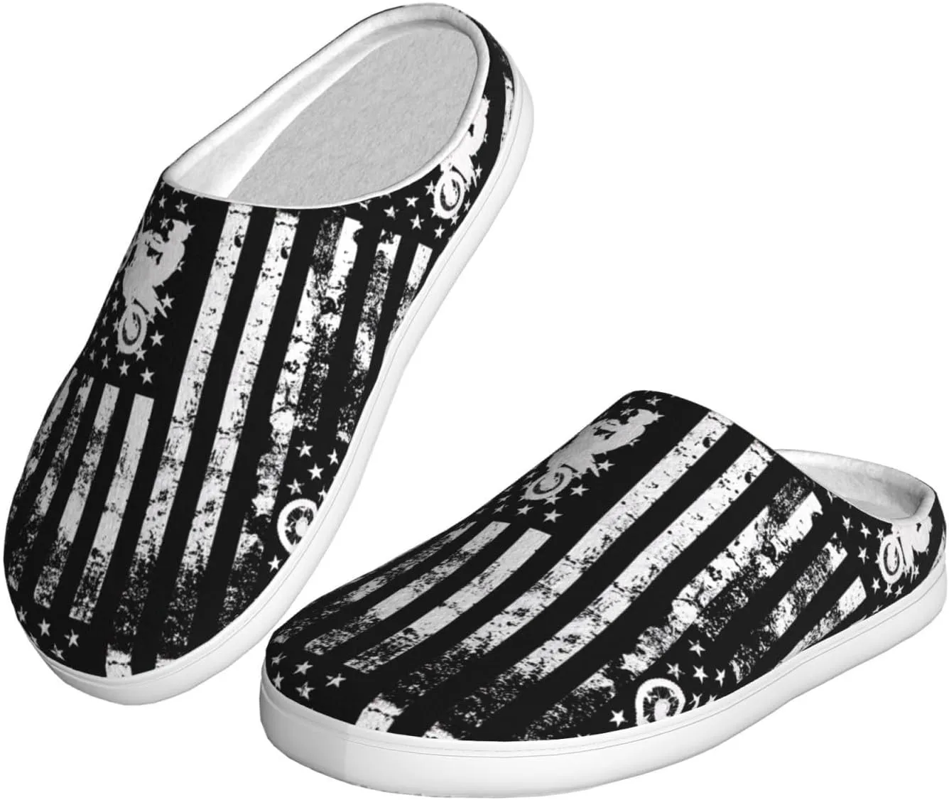 Unisex Slippers Winter Warm Non-Slip Fluffy Slippers Slip-On Plush Slippers House Slippers For Women Men Shoes Gifts