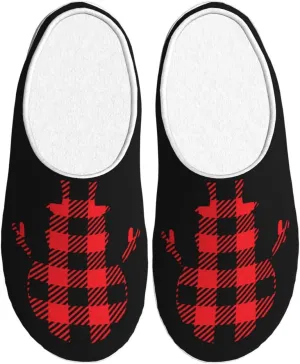 Unisex Warm Slippers Non-Slip Winter Fluffy Slippers Slip-On Plush Slippers Bedroom Slippers House Shoes For Men Women