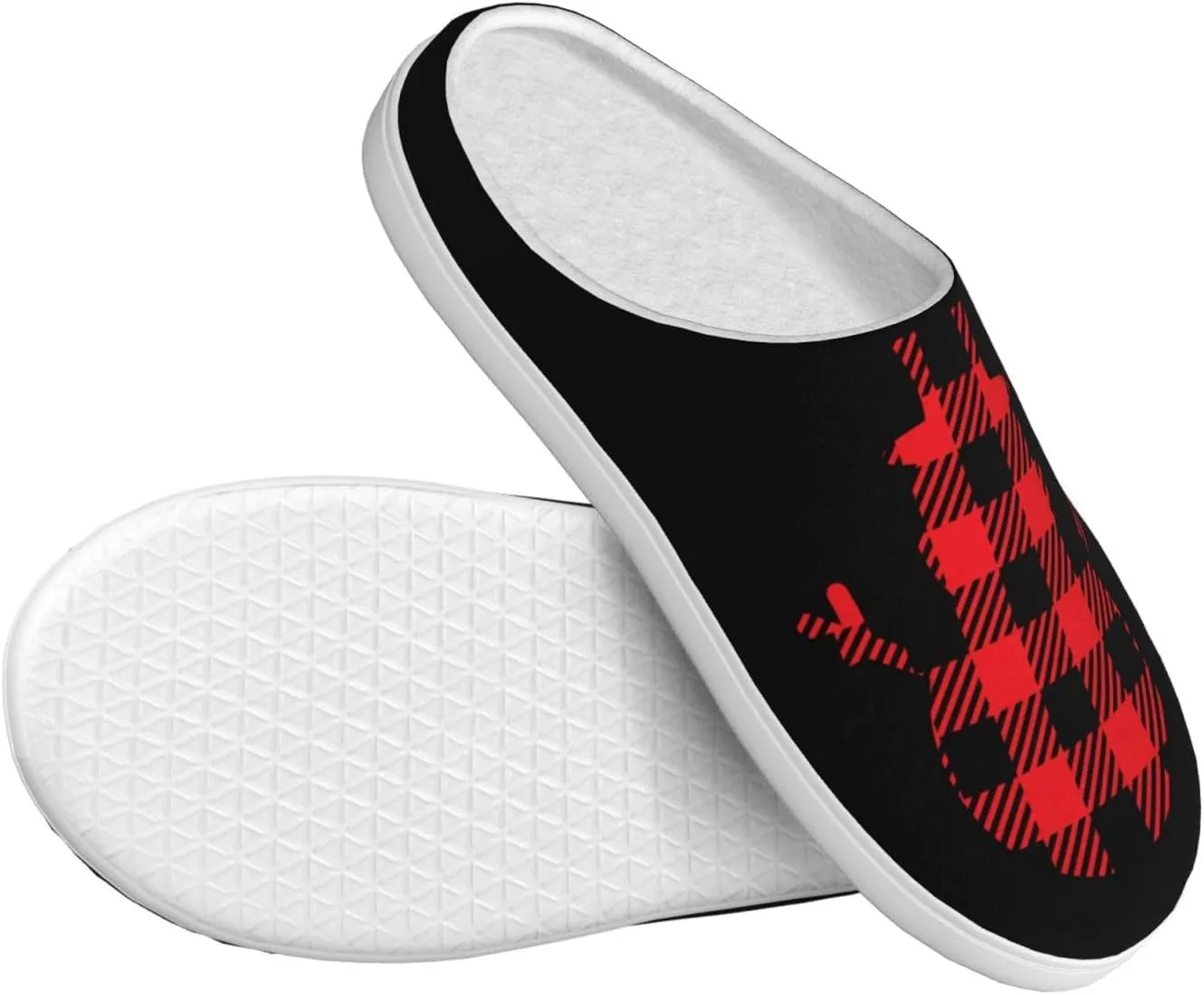 Unisex Warm Slippers Non-Slip Winter Fluffy Slippers Slip-On Plush Slippers Bedroom Slippers House Shoes For Men Women