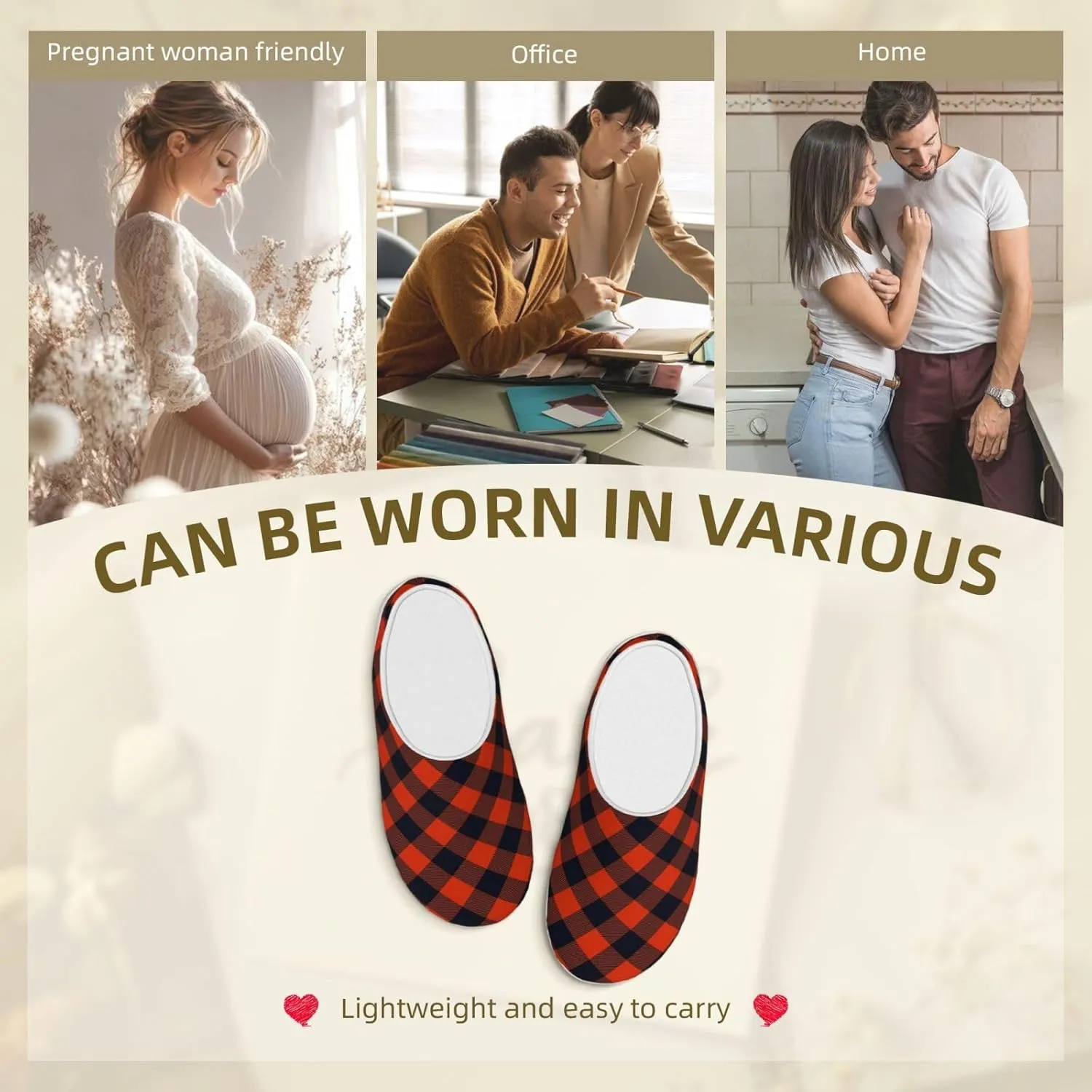 Unisex Warm Slippers Non-Slip Winter Fluffy Slippers Slip-On Plush Slippers Bedroom Slippers House Shoes For Men Women