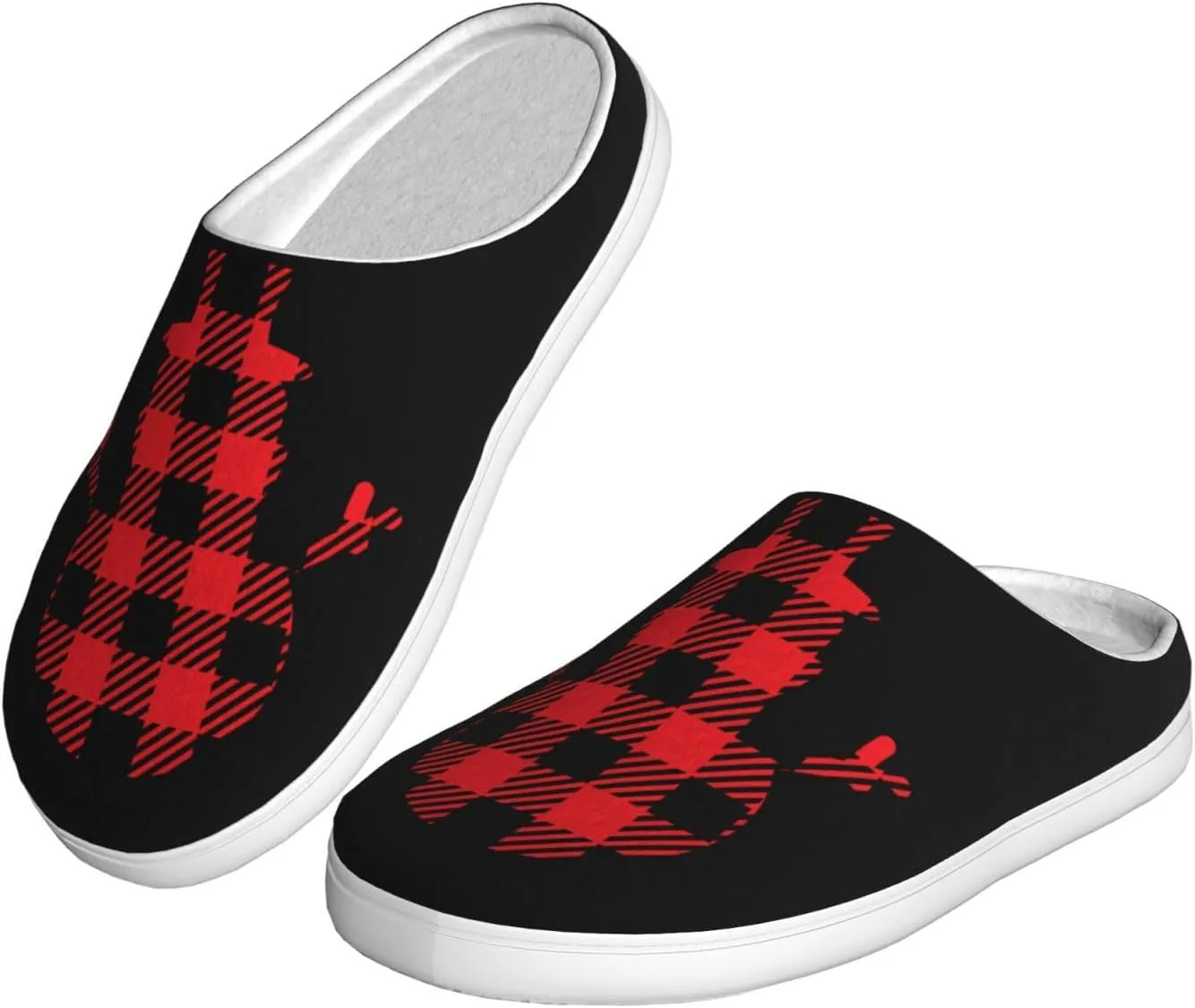 Unisex Warm Slippers Non-Slip Winter Fluffy Slippers Slip-On Plush Slippers Bedroom Slippers House Shoes For Men Women