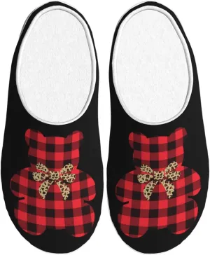 Unisex Warm Slippers Non-Slip Winter Fluffy Slippers Slip-On Plush Slippers Bedroom Slippers House Shoes For Men Women
