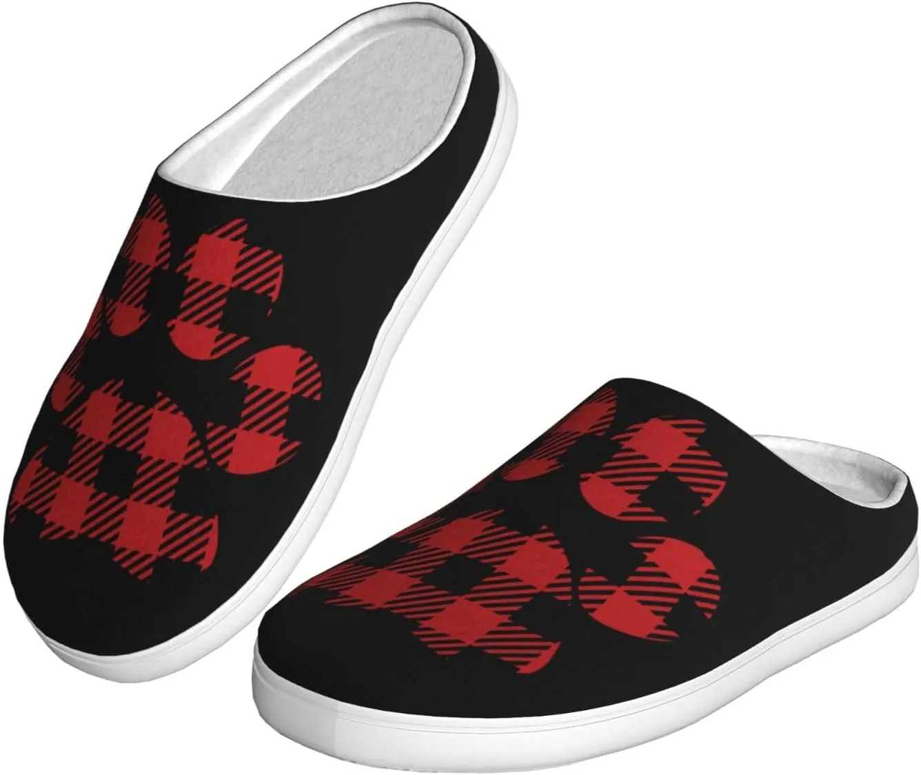 Unisex Warm Slippers Non-Slip Winter Fluffy Slippers Slip-On Plush Slippers Bedroom Slippers House Shoes For Men Women