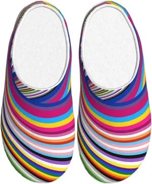 Unisex Warm Slippers Non-Slip Winter Fluffy Slippers Slip-On Plush Slippers Bedroom Slippers House Shoes For Men Women