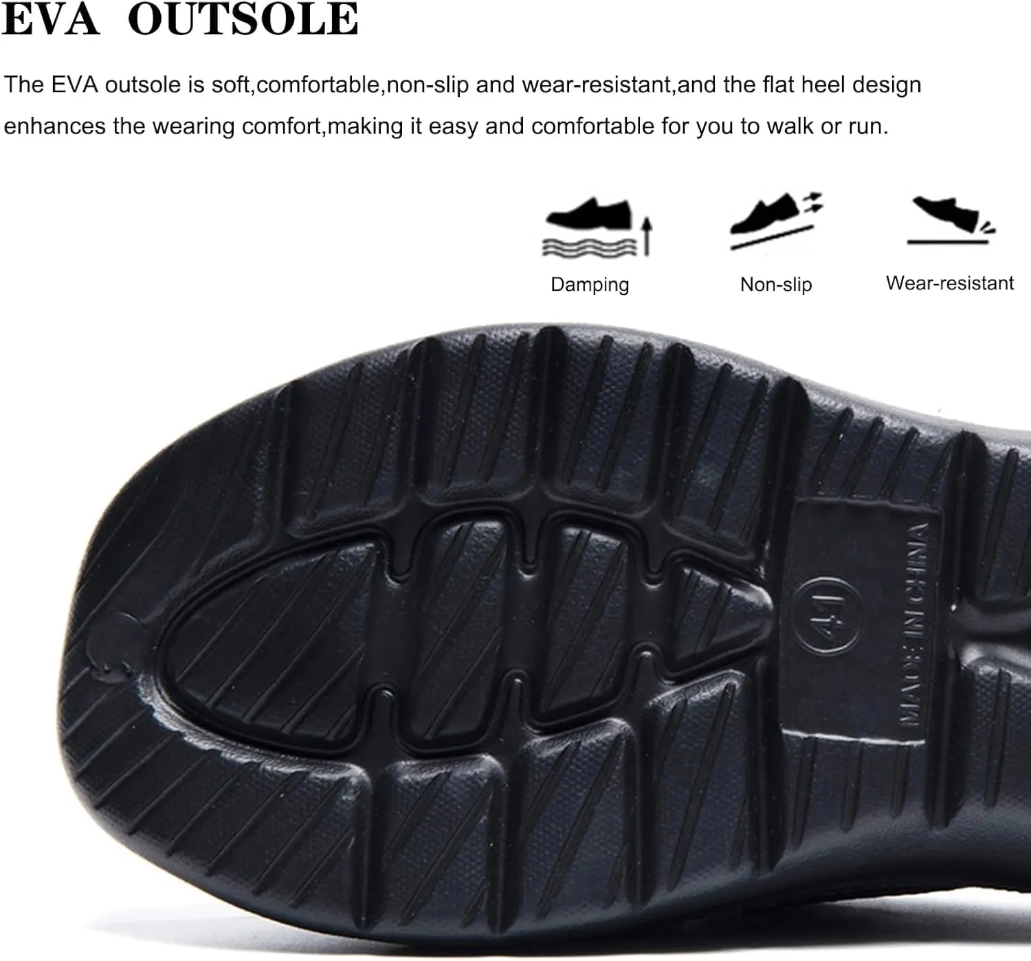 URLECHS Men's Leather Mules Clogs Slippers Breathable Punching Comfortable Slip On Loafers Outdoor Casual Non-Slip Driving Shoes
