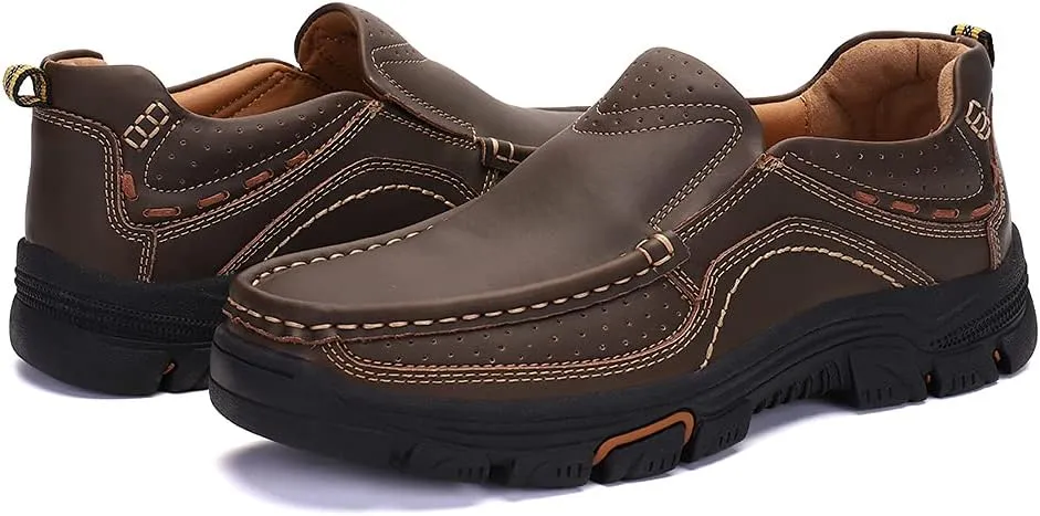 Venshine Mens Casual Slip On Loafers Shoes Walking Dress Leather Shoes