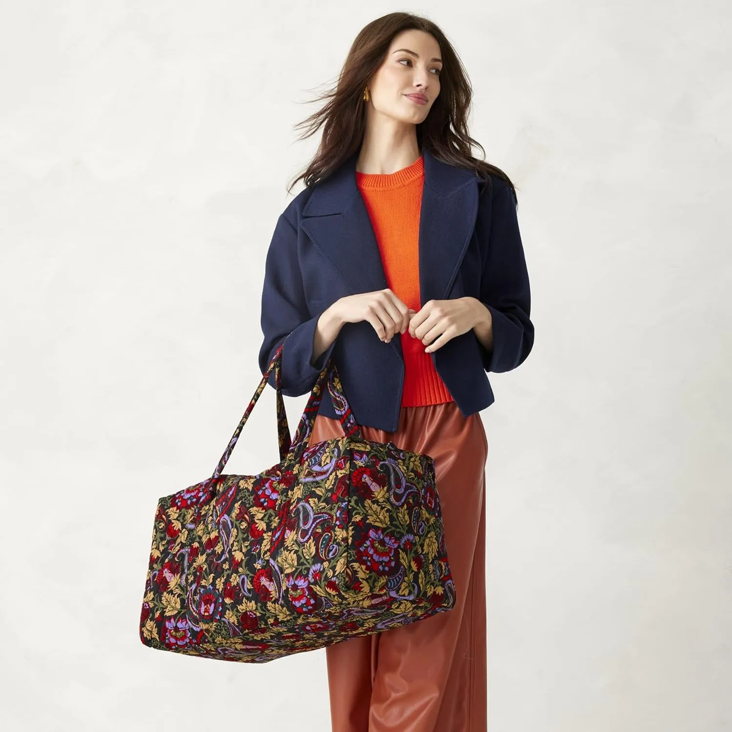 Vera Bradley Women's Premium Cotton Large Original Duffel Travel Bag