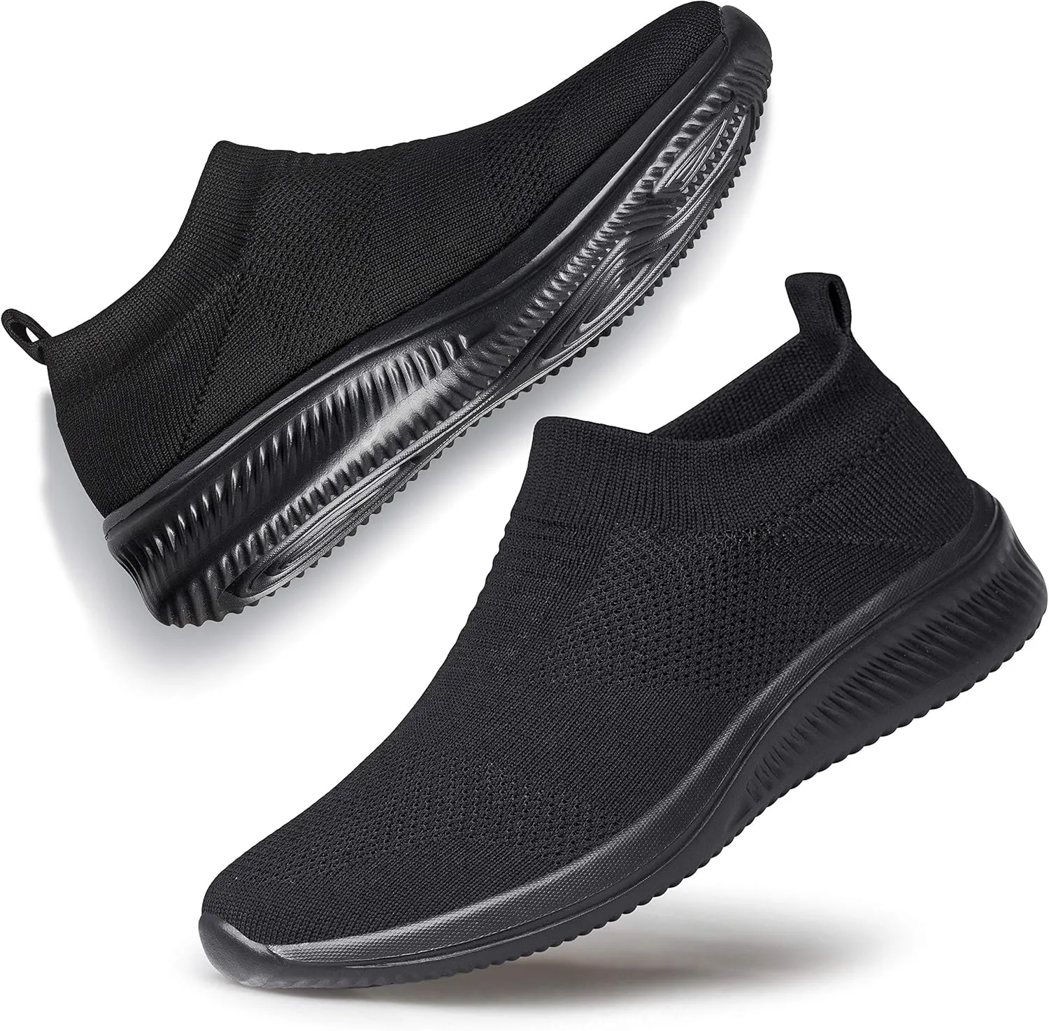 Vidbiv Men Slip on Casual Trainers Walking Shoes - Breathable Slip-on Lightweight Comfortable Tennis Mesh Sneaker