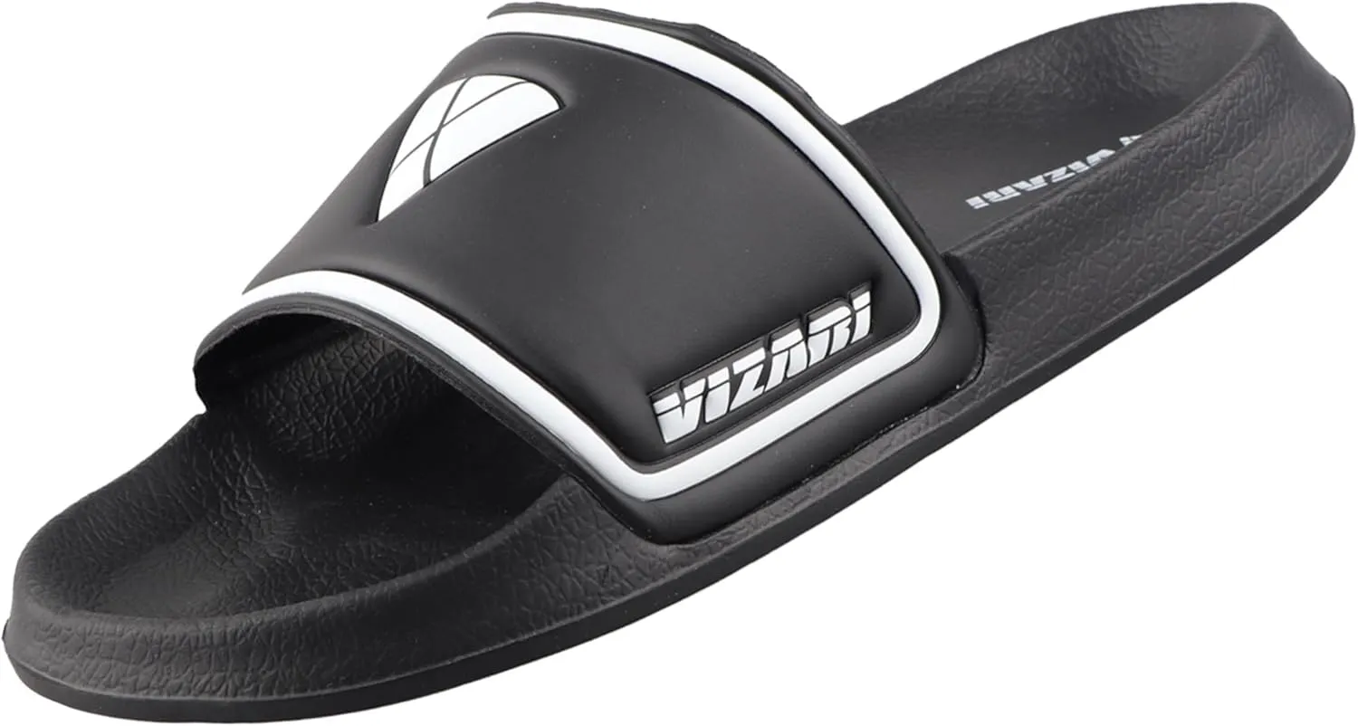 Vizari Adult Soccer Slide Sandals for Comfort and Convenience | Adult Sandals for Post-Game Recovery | Enjoy Casual Wear and Lightweight Feel with Men Flip Flops and Women Sandal