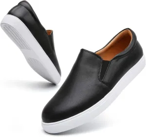 VOCNTVY Womens Loafers Comfort Casual Quilted Leather Slip On Sneakers
