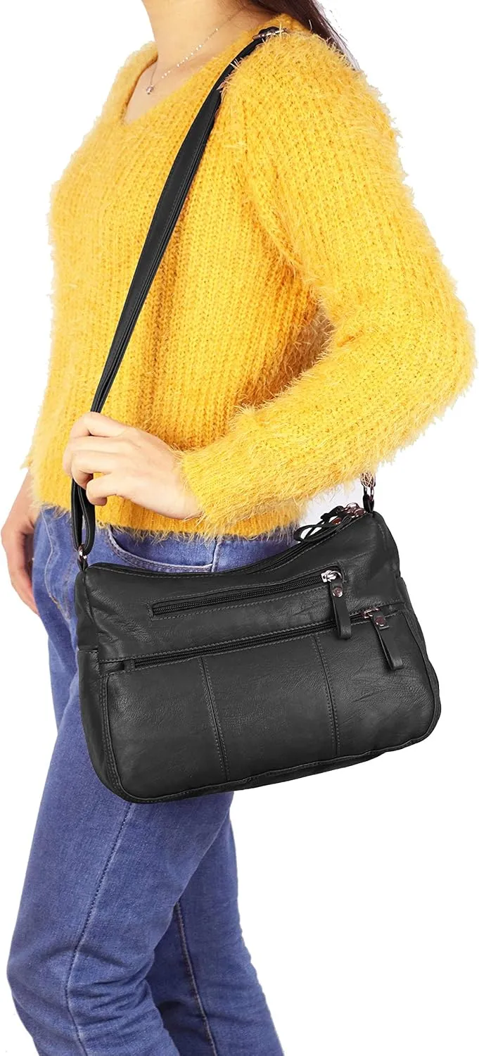 VOLGANIK ROCK Purses for Women Soft PU Leather Shoulder Bag Ladies Crossbody Purse and handbags Lightweight Pocketbook