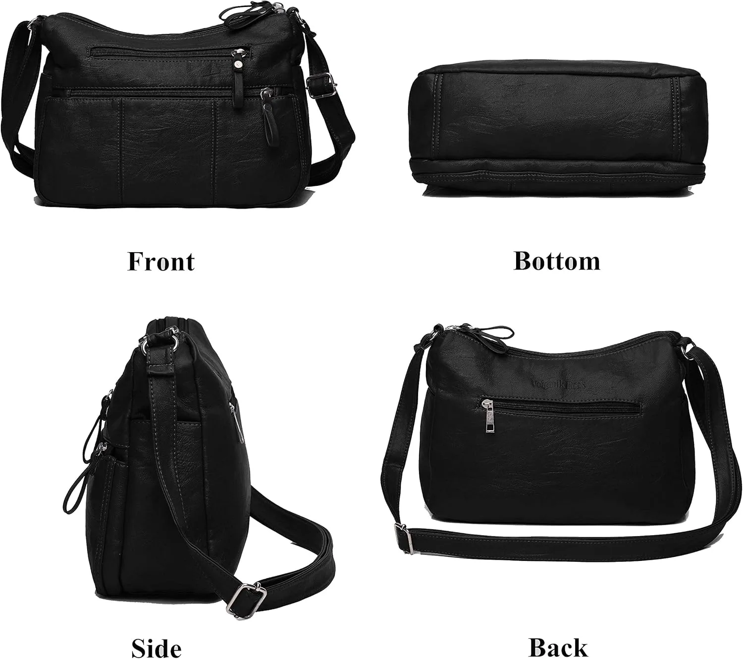 VOLGANIK ROCK Purses for Women Soft PU Leather Shoulder Bag Ladies Crossbody Purse and handbags Lightweight Pocketbook