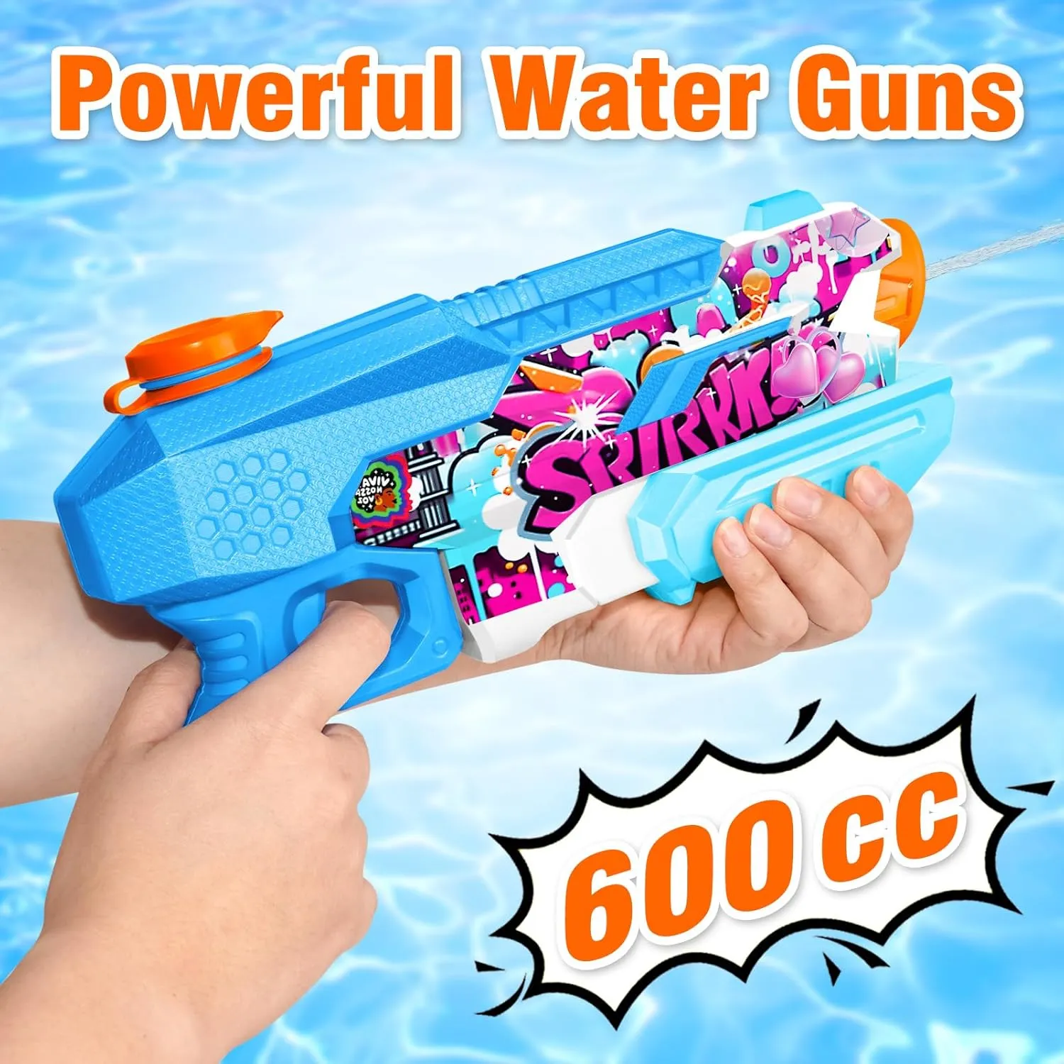 Water Gun for Adults Kids: 600CC 4 Pack Squirt Blasters Super Water Guns for Adults Kids,Water Gun Outdoor Toys High Capacity Summer Soaker for Swimming Pool Beach Fighting, Long Shooting Distance